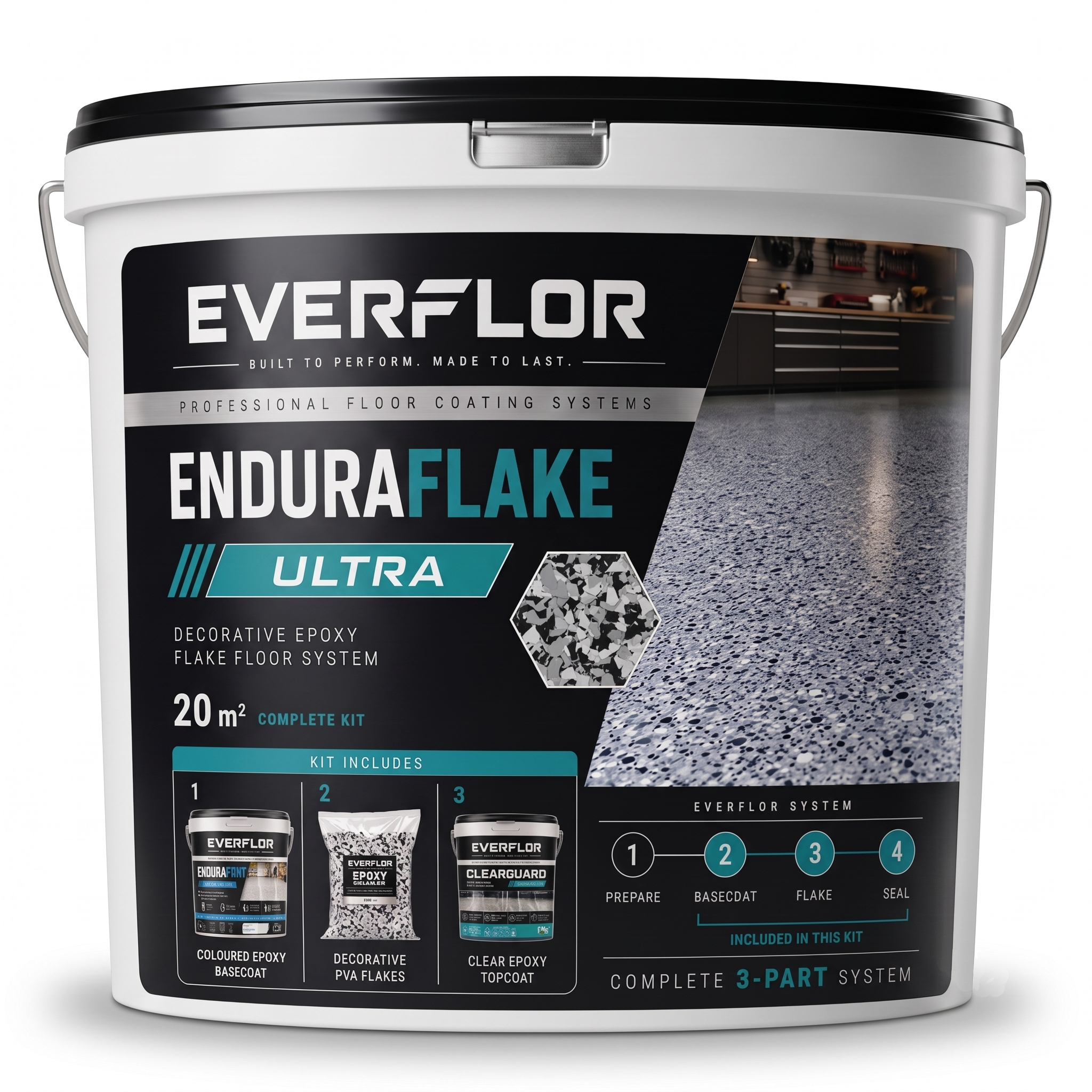 Everest Trade - HB Epoxy fabrieksvloerverf - industriële kwaliteit - tweecomponenten epoxycoating