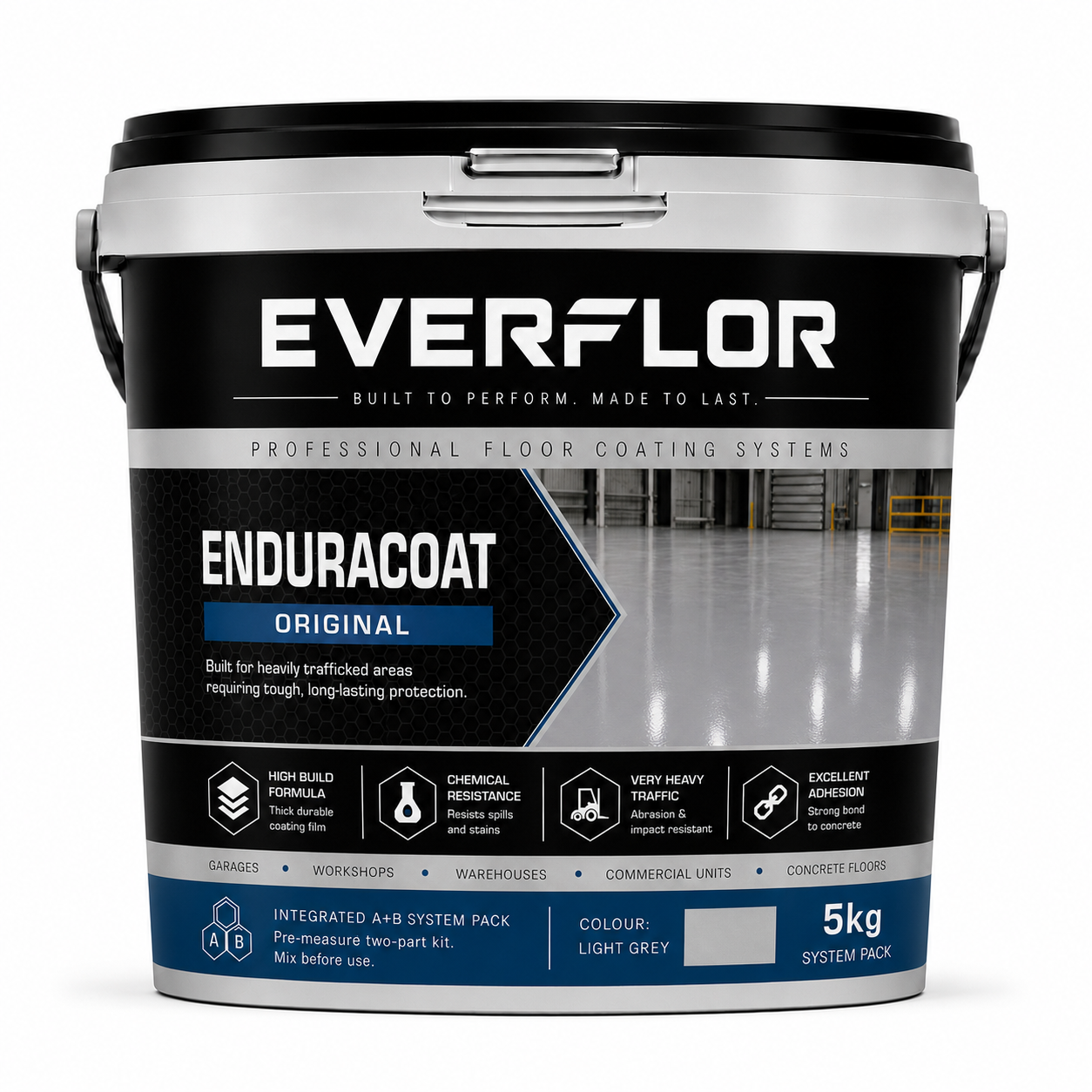Everest Trade - HB Epoxy fabrieksvloerverf - industriële kwaliteit - tweecomponenten epoxycoating