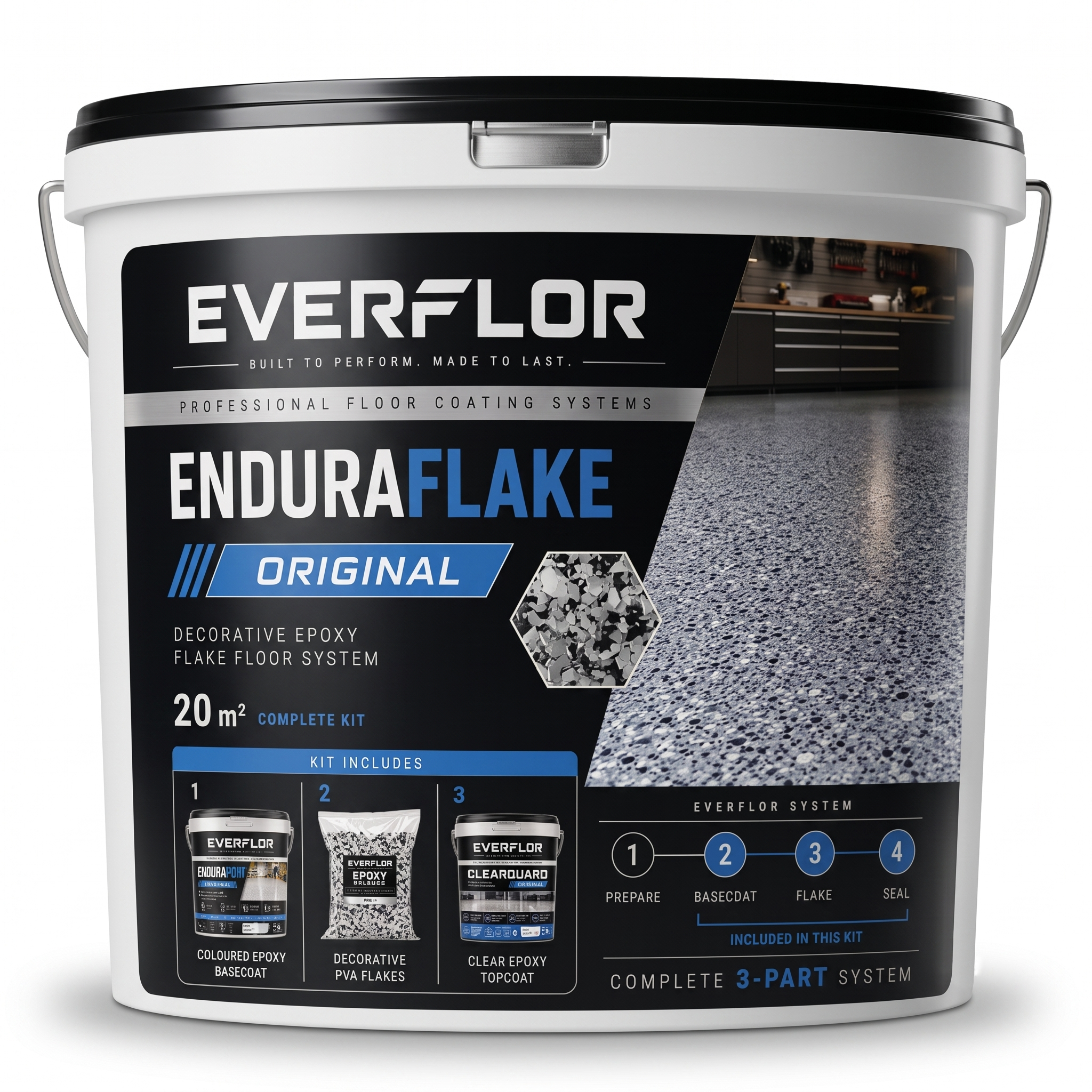 Everest Trade - HB Epoxy fabrieksvloerverf - industriële kwaliteit - tweecomponenten epoxycoating