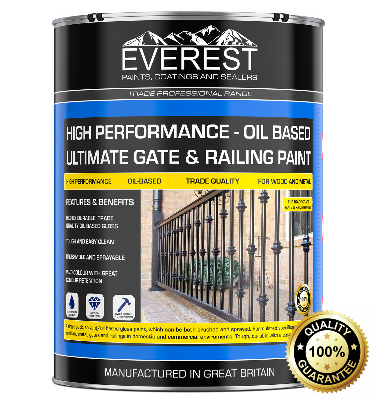 Everest Paints - Ultimate Gate & Railing Paint - Oil-Based Coating