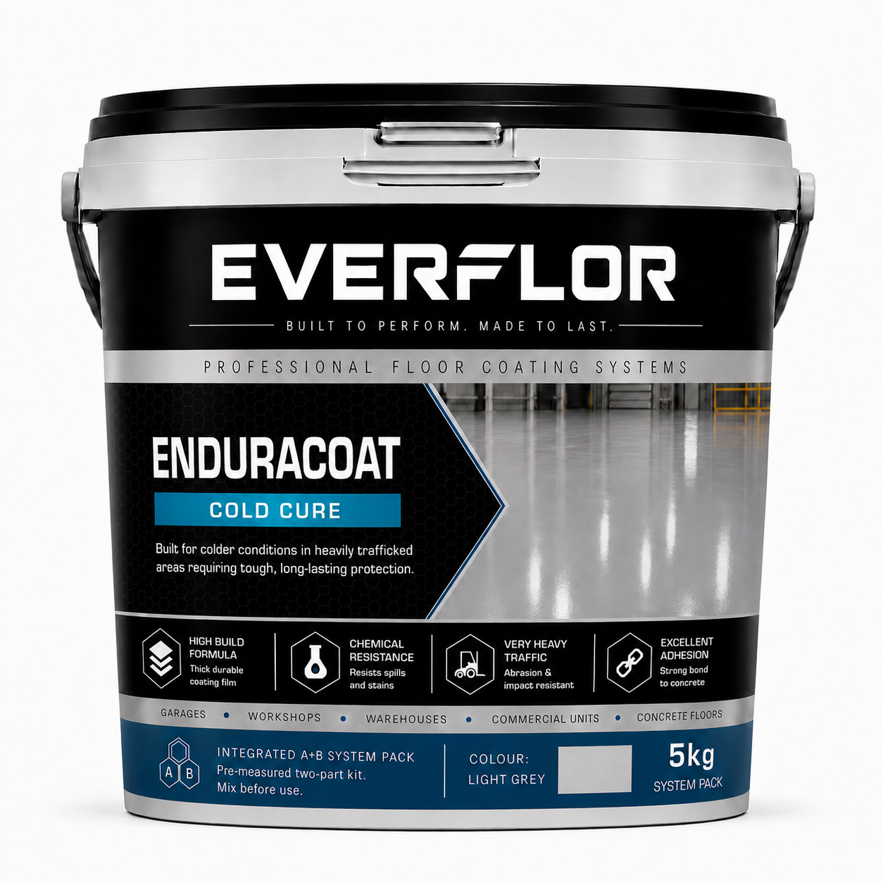 Everest Trade - HB Epoxy fabrieksvloerverf - industriële kwaliteit - tweecomponenten epoxycoating